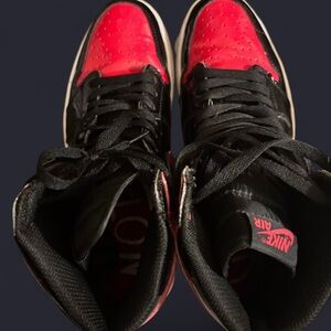 Nike Red and Black High-Top Sneakers